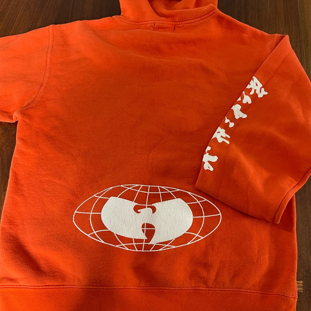 Orange Hoodie with White Logo